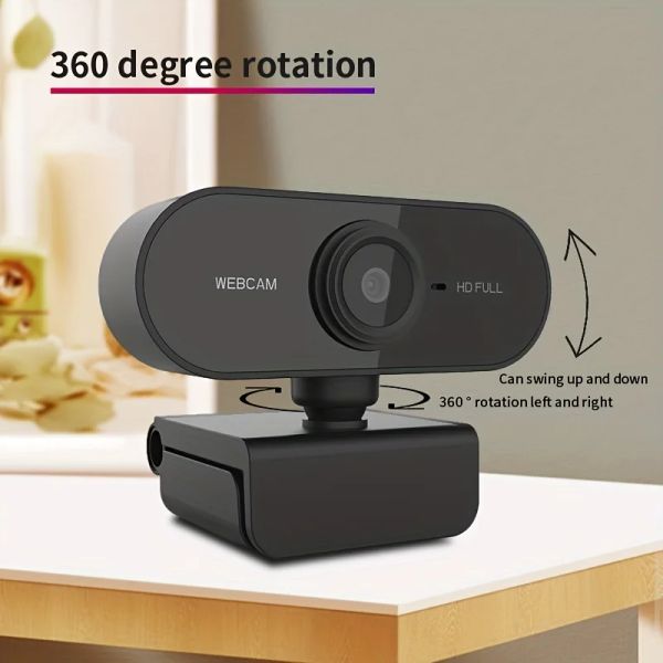 Webcams 1080p Caméra de réseau informatique HD complet avec microphone fiche pc pc mac ordinateur portable de bureau en direct