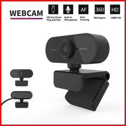 Webcams 1080p hd mini webcam avec interface USB microphone prend en charge l'ordinateur de bureau ordinateur portable adapté à la conférence d'appel vidéo en direct