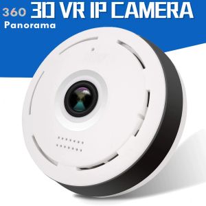 Webcams 1080p Caméra panoramique 360 CAMÉE WIFI IP FISEYE CCTV MINI CAMERIE CAME VIDEO SANS CAME VIDE 3D VR VR Sécurité Camara Wide Angle