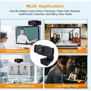 Webcams 1080p Streaming High webcam Mic Mic USB Desktop Web Camera pour Facebook pour YouTub Droship