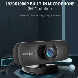 Webcams 1080P Webcam Web Caméra avec Microphone Web PC Caméra Ordinateur Caméra Webcam Grand Angle pour PC R230728