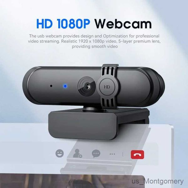 Webcams 2MP 1080p 30fps Focal Auto Microphone Microphone USB webcam pour la conférence vidéo Études