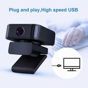 Webcams 2MP 1080p 360 degrés AI Suivi de la caméra réseau USB sans fil utilisé pour l'enseignement en ligne à bord caméra vidéo PC PC Caméra numérique J240518