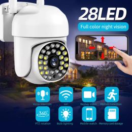 Webcams 360 graden roterende draadloze camera muur gemonteerd 1080p beveiligingsbeveiliging Monitor AI Auto Tracking Webcam Night Vision Outdoor