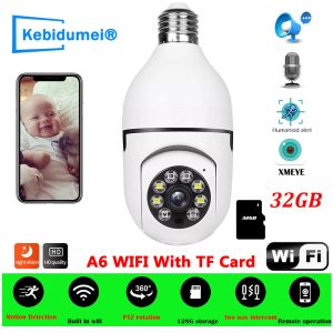 Webcams 3MP WiFi IP Camera 4k HD CAM 32 Go TF Vision nocturne Smart Home Video Video Wireless Camera Outdoor Security Camera Ai Human Zoom