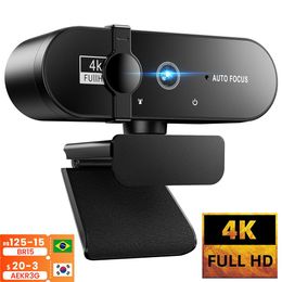 Webcams 4k webcam 1080p mini caméra 2k webcam HD complet avec caméra Web microphone Autofocus pour ordinateur portable PC en ligne Caméra en ligne