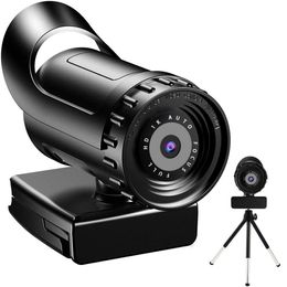 Webcams 4K Webcam 2K Cámara de computadora Red de alta definición Transmisión en vivo con micrófonos de reducción de ruido
