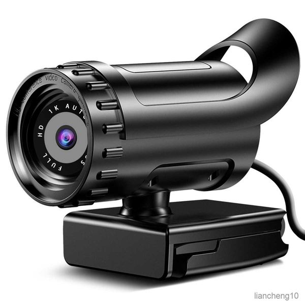 Webcams Webcam 4K Caméra d'ordinateur 2K Réseau haute définition Diffusion en direct avec microphones à réduction de bruit R230728