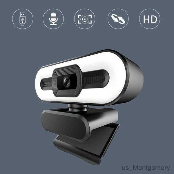 Webcams 4k webcam Autofocus hd webcam avec remplissage d'éclairage rotatif webcam webcam pc caméra informatique avec microphone pour la vidéo youtube