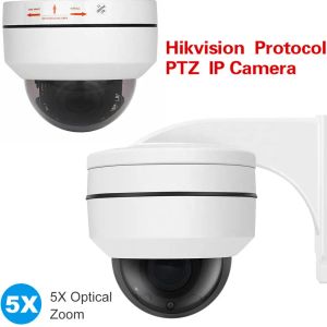 Webcams 5.0mp mini ptz ip cámara ip súper hd 25660x1920 sartén/tilt 5x zoom ir doming cámaras impermeables cámaras ip cámaras ip compatibles con hikVision