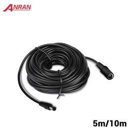 Cámaras web de 5 m 10m Cable de extensión de alimentación 5.5 mm x 2.1 mm Cable estándar de CC para cámara de seguridad de CCTV