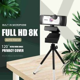 Webcams 8K/4k Webcam 1080p caméra réseau diffusion en direct 2k ordinateur portable sans pilote caméra Web avec Microphone R230728