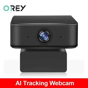 Webcams Cámara web de seguimiento automático Cámara web Full HD 1080P con micrófono Cámara web USB PC Computadora portátil Conferencia en línea Mini cámaraL240105