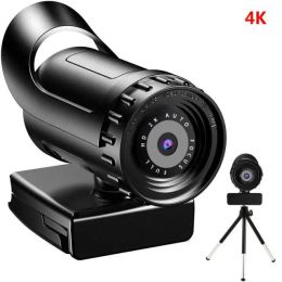 Webcams autofocus 1080p/2k/4k Webcam Computer Camera HD Network USB Live webcam roteerbaar met statief voor live videoconferentie