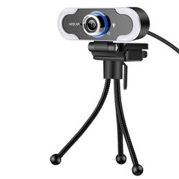 Webcams Webcam pour ordinateur portable, caméra vidéo grand écran 1080P avec trépied, livraison directe
