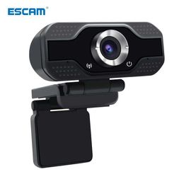 Webcams ESCAM PVR006 1080P 2MP H.264 Portable Mini Network Camera HD 1080p Netwerk PC -camera met digitale microfoon voor handige real -time -uitzending J240518