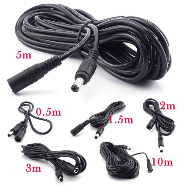 Webcams Femelle à Male Plug CCTV DC Câble d'alimentation Adaptateur de rallonge 12V 20AWGPOWER CORDS 5.5mmx2.1mm pour les rallonges d'alimentation de la caméra