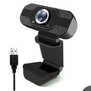 Webcams FL HD 1080P Webcam PC Web Caméra avec microphone X5 USB pour appeler des ordinateurs de livraison de vidéoconférence de diffusion en direct DH85U