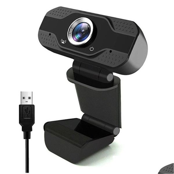 Webcams FL HD 1080P Webcam PC Web Caméra avec microphone X5 USB pour appeler des ordinateurs de livraison de vidéoconférence de diffusion en direct Ne Ototw