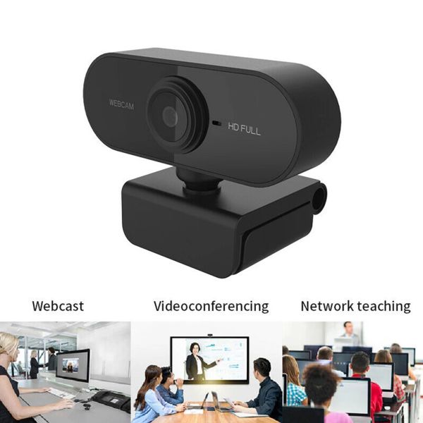 Cámaras web de computadora Full HD USB2.0 Auto Focus Webcam Webcam en línea Cámara de computadora con micrófono integrado 1.2M Cable