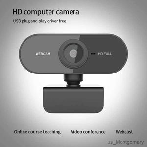 Webcams HD 1080P -netwerkcamera met microfoon USB -plug geschikt voor roterende mini -camera's op pc's laptops en camera
