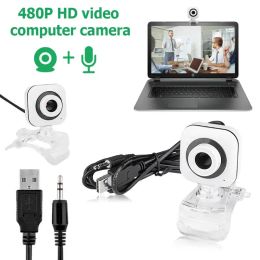 Cámaras web HD 480p USB 640x480 Cámara web Cámaras web Builtin Salida de alta definición para videoconferencias para PC Cams de escritorio para computadora portátil