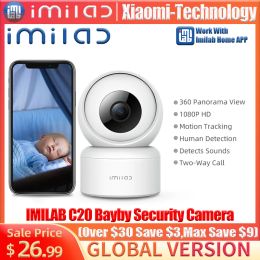 Webcams iMilab C20 Home Security Camera WiFi 1080p HD IP INDOOR CCTV Baby Cam 360 ° Vision de surveillance Vision Vision nocturne Travaille avec Alexa