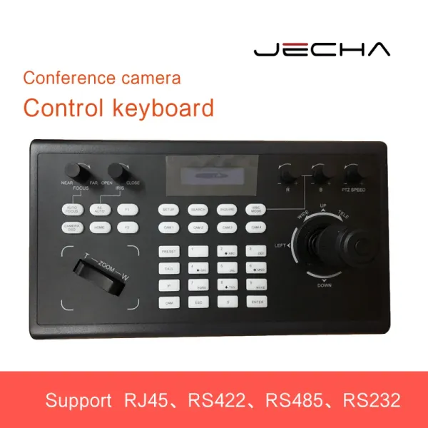 WebCams Jecha K2000 Controlador de teclado de la conferencia Joysticker PTZ Keyboard Controlador RS232/RS422/RS485 Controlador de cámara de joystick 3D