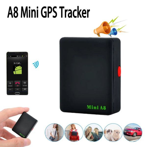 Webcams mini A8 Locator extérieur Pet Trackin Tracker GPS en temps réel avec bouton SOS pour les voitures