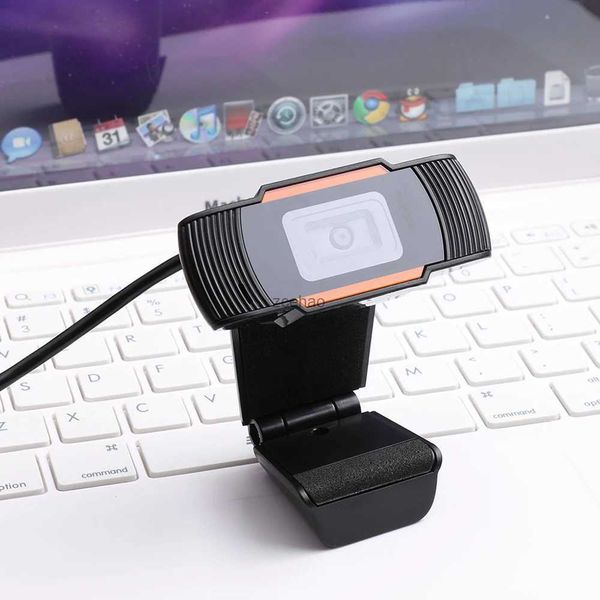 Webcams Mini USB 2.0 Grabación de video Webcam 720P HD en cámara web con micrófono giratorio Audio bidireccional para PC Computadora DesktopL240105
