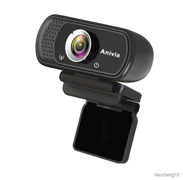 Webcams Mini Webcam Full 1080P Caméra Web vidéo mise au point fixe avec couverture de microphone Web pour PC portable Andriod R230728