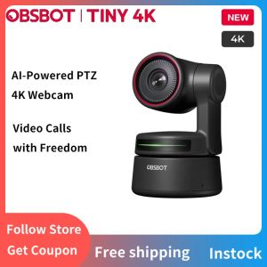 Webcams Obsbot Tiny 4K PTZ 1080p 60fps webcam, cadrage AiPower