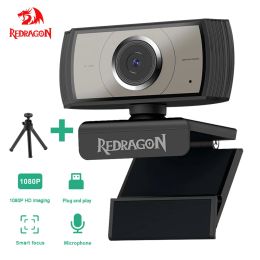 Webcams redragon gw900 apex usb hd webcam automatique microphone intégré 1920 x 1080p 30fps web cam caméra pour ordinateur portable de bureau pc de jeu