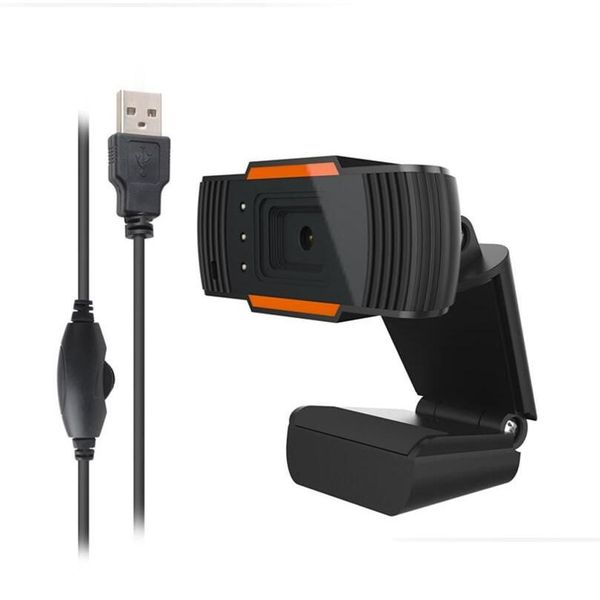 Webcams USB webcam webcam hd 720p 480p 1080p 30fps caméra pc avec micro-microphone d'absorption pour Skype Android TV Rotatable Computer D OT8BE