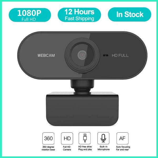 Webcams USB web caméra ordinateur portable bourse pour la réunion de bureau à domicile avec micro webcam web cam complet 1080p conférence pc webcam automatique