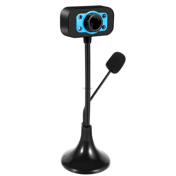 Webcams caméra Web USB haute définition Webcam 4 Led Web Cam avec micro de bureau pour Skype Youtube ordinateur PC LaptopL240105