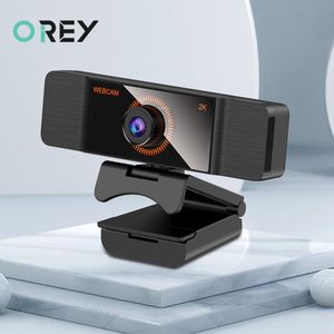 Webcams webcam 1080p 2k caméra web HD complète avec microphone Plug USB cam pour ordinateur pc
