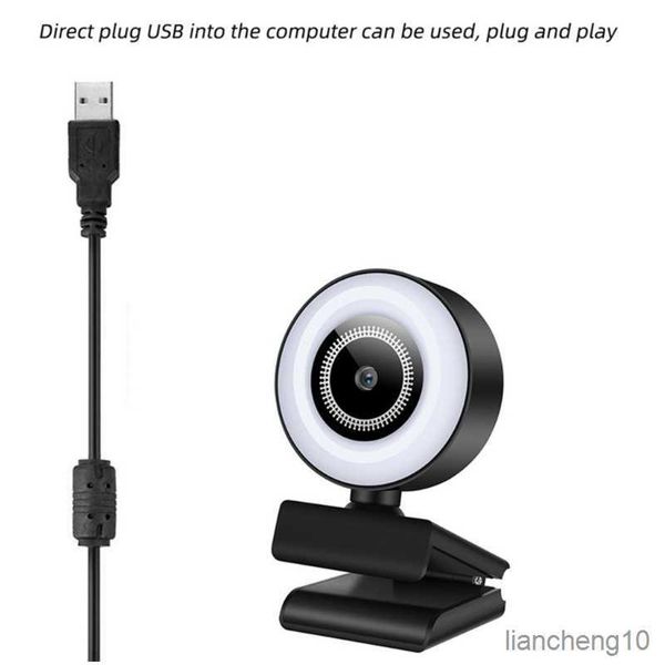 Webcams Webcam 1080P Full-HDFixed-Focus Web Cam- pour ordinateur de bureau-PC R230728