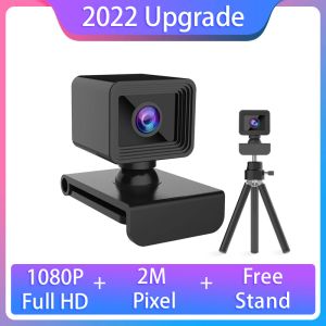Webcams webcam 1080p, caméra web avec microphone pour PC, web cam pour ordinateur, 2 méga pixels, résolution 1920x1080, capteur CMOS FHD