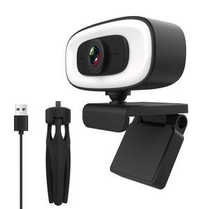 Webcams Webcam 4K 1080P Minicamera 2K Full HD Webcam met microfoon 15-30fps USB-webcam voor YouTube PC Laptop Video-opnamen CameraL240105