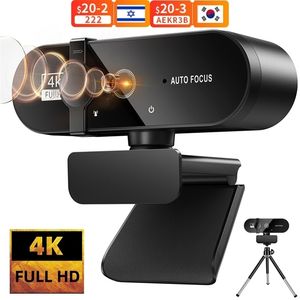 Webcams Webcam 4K 1080P Mini caméra 2K Full HD Webcam avec microphone 1530fps USB Web Cam pour Youtube PC portable Caméra de prise de vue vidéo 221103