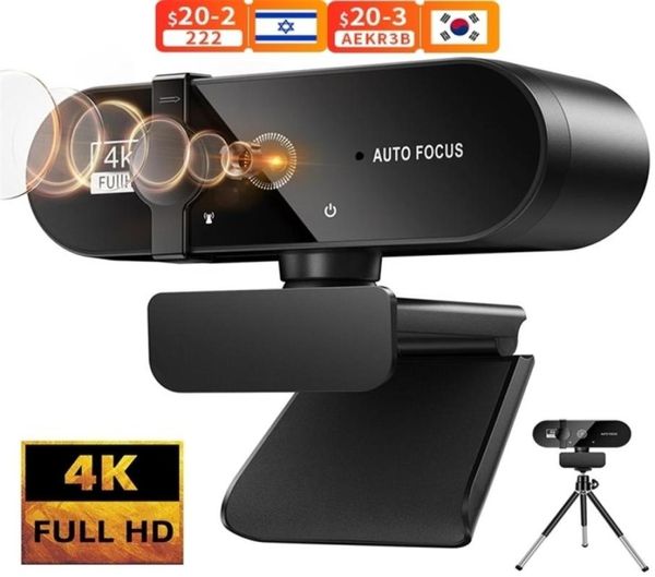 Webcams Webcam 4K 1080P Mini caméra 2K Full HD Webcam avec Microphone 1530fps USB Web Cam pour Youtube PC ordinateur portable prise de vue vidéo Cam6577013