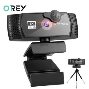 Webcams Webcam 4K 2K 1080P caméra Web Full HD avec Microphone prise USB caméra Web pour ordinateur portable YouTube Skype vidéo Mini caméra 4KL240105