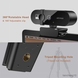 Webcams Webcam 4k caméra Web professionnelle 1080p Web complet pour caméra PC Streaming 2k ordinateur Webcan avec Microphone R230728