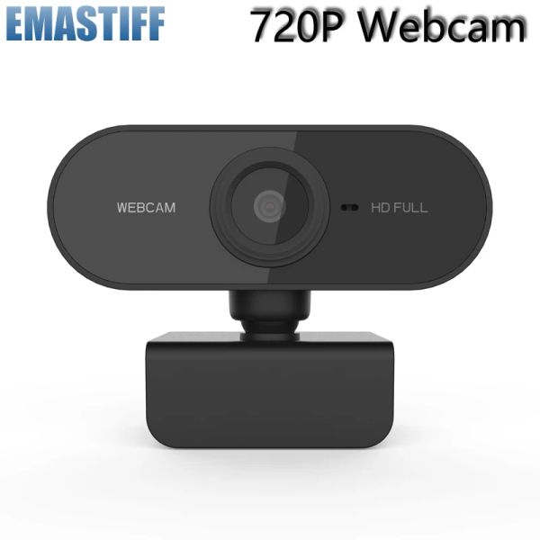 Cámaras web Webcam 720p Full HD Web Camera con micrófono USB enchufe Cam para PC Computer Mac portátil Desktop YouTube Skype Mini Camera