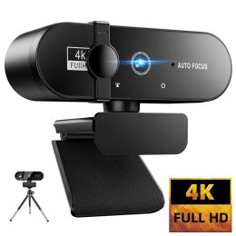Webcams webcam voor pc -webcamera Nieuwe mini -webcam met microfoon USB autofocus 4K 2K 1080P Full HD -streamcamera voor computer laptop