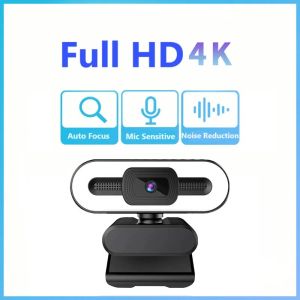 Webcams zlrlmhy Full HD 1080p 2k 4k webcam focus Auto remplissage de la caméra Web Light avec microphone Broadcast Usb Computer PC Cam Cam