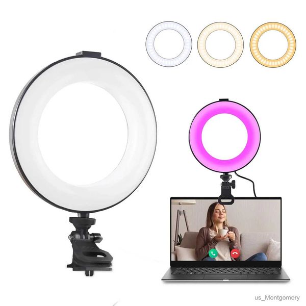 Webcams Zomei RGB Light Ring Light Clip sur le moniteur d'ordinateur portable pour l'éclairage de webcam / l'éclairage zoom / Remote Working / Live Streaming