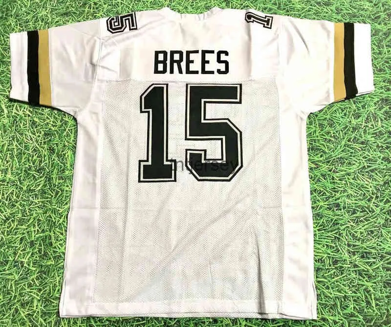 Mit barato personalizado DREW BREES PURDUE BOILERMAKERS WHITE JERSEY SAINTS STITCHED adicione qualquer número de nome