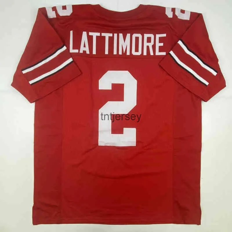 MIT Billiga anpassade nya Marshon Lattimore Ohio State Red College Stitched Football Jersey XL Stitched Lägg till valfritt namnnummer